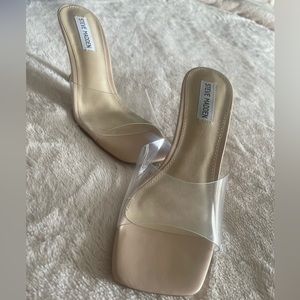 Clear sandal heels